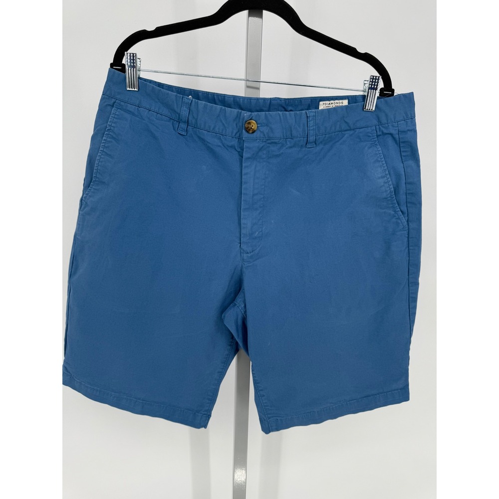 7 Diamonds Men's Blue Chino Shorts Casual‎ Lightweight Size 38